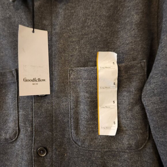 Goodfellow & Co Men's Knit Shirt Jacket Charcoal Gray S NWT - Picture 3 of 10